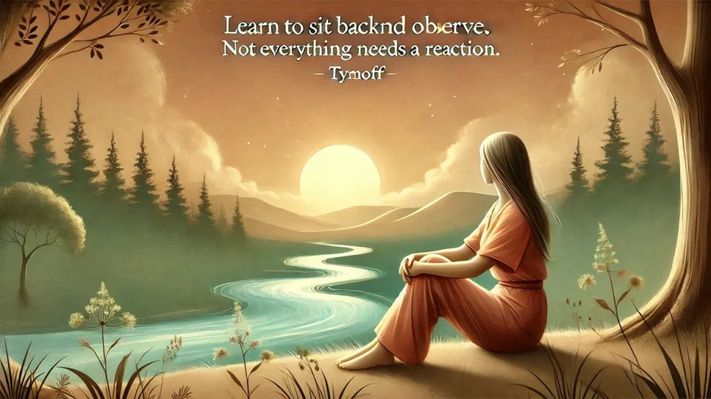 Learn To Sit Back And Observe. Not Everything Need - Tymoff